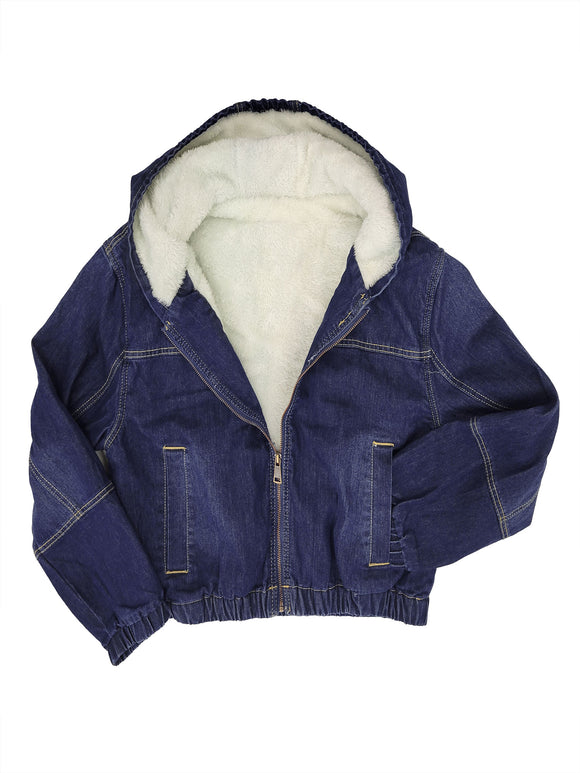 RAJ HARPER DENIM BOMBER JACKET CLASSIC DENIM - quetzals