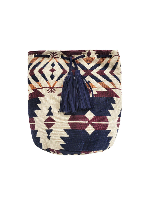 RAJ HEDDA COTTON WOVEN BACKPACK - quetzals