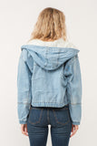 RAJ HARPER DENIM BOMBER JACKET FADED DENIM - quetzals