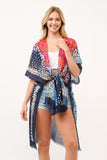 RAJ EMILY PATCHWORK PRINTED KIMONO DUSTER