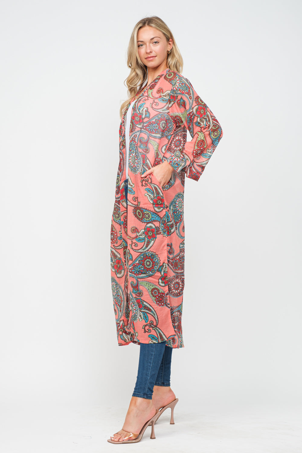 RAJ ESTHER PRINTED KIMONO - quetzals