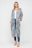 RAJ GEENA PRINTED KIMONO - quetzals