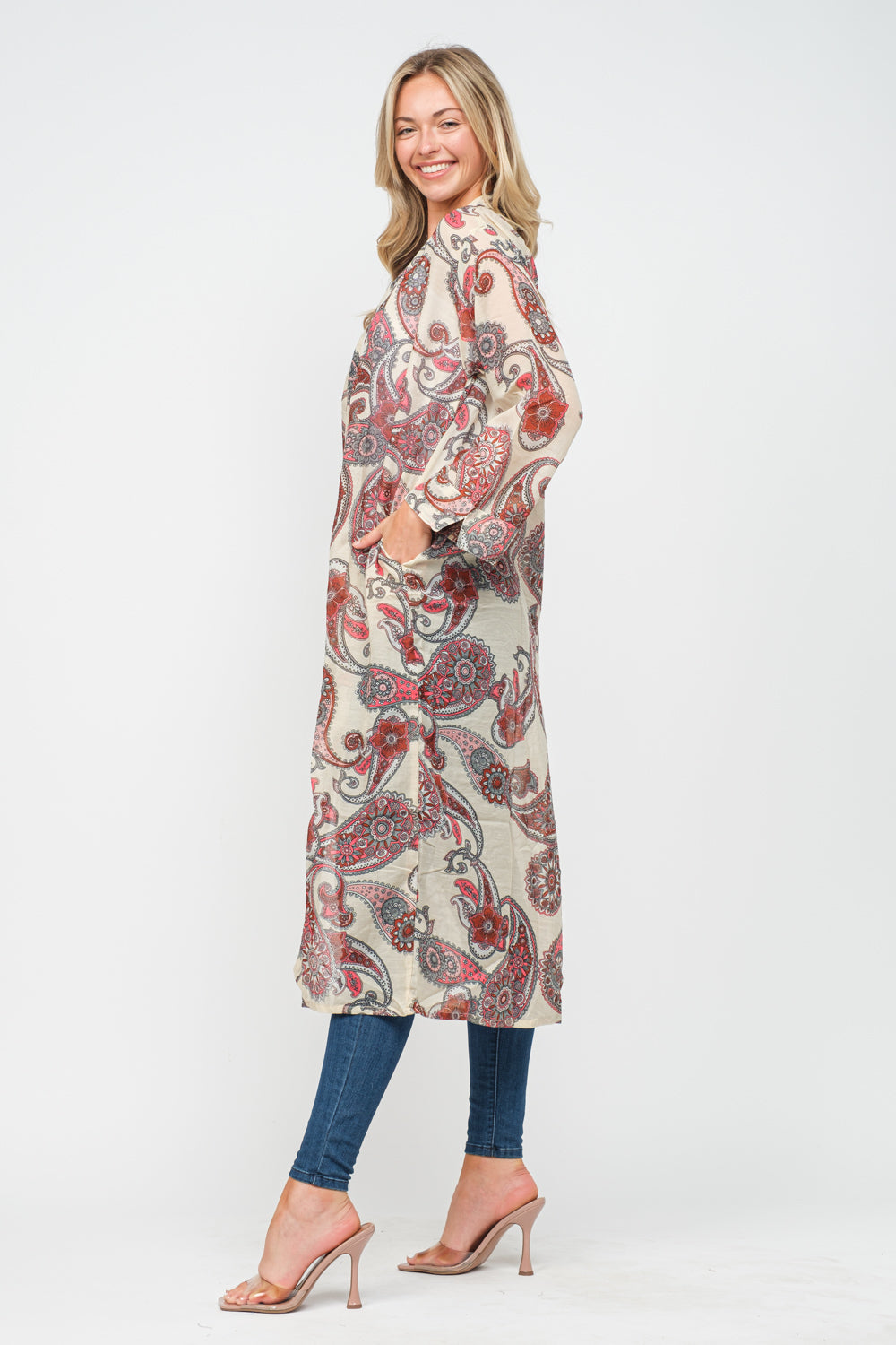 RAJ INGRID PRINTED KIMONO - quetzals