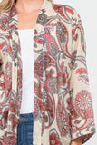 RAJ INGRID PRINTED KIMONO - quetzals