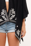 RAJ LILI FLORAL EMBROIDERED DUSTER KIMONO