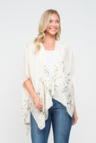 RAJ PAULINE IVORY FLORAL EMBROIDERED DUSTER KIMONO - quetzals