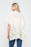 RAJ PAULINE IVORY FLORAL EMBROIDERED DUSTER KIMONO - quetzals