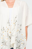 RAJ PAULINE IVORY FLORAL EMBROIDERED DUSTER KIMONO - quetzals