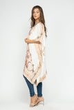 RAJ ALLISON WHITE GOLD EMBROIDERED KIMONO - quetzals