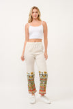 RAJ ELIA CONTRAST PRINT PANTS