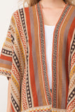 RAJ CORA STRIPED PONCHO RUANA DESERT SAND - quetzals