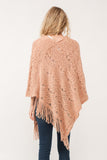 RAJ DREW CUT KNIT PONCHO CAPE DESERT SAND - quetzals