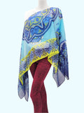 RAJ MONA FLORAL SHOULDER CAPELET PONCHO - quetzals