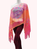 RAJ MONA FLORAL SHOULDER CAPELET PONCHO - quetzals