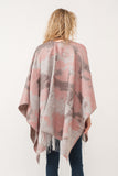 RAJ BONNIE PINK PASTEL PONCHO RUANA ROSY PINK SMOKE - quetzals