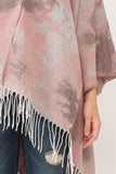 RAJ BONNIE PINK PASTEL PONCHO RUANA ROSY PINK SMOKE - quetzals