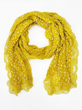 RAJ LILY POLKA DOT LACE TRIM SCARF 3 COLORS - quetzals