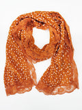 RAJ LILY POLKA DOT LACE TRIM SCARF 3 COLORS - quetzals