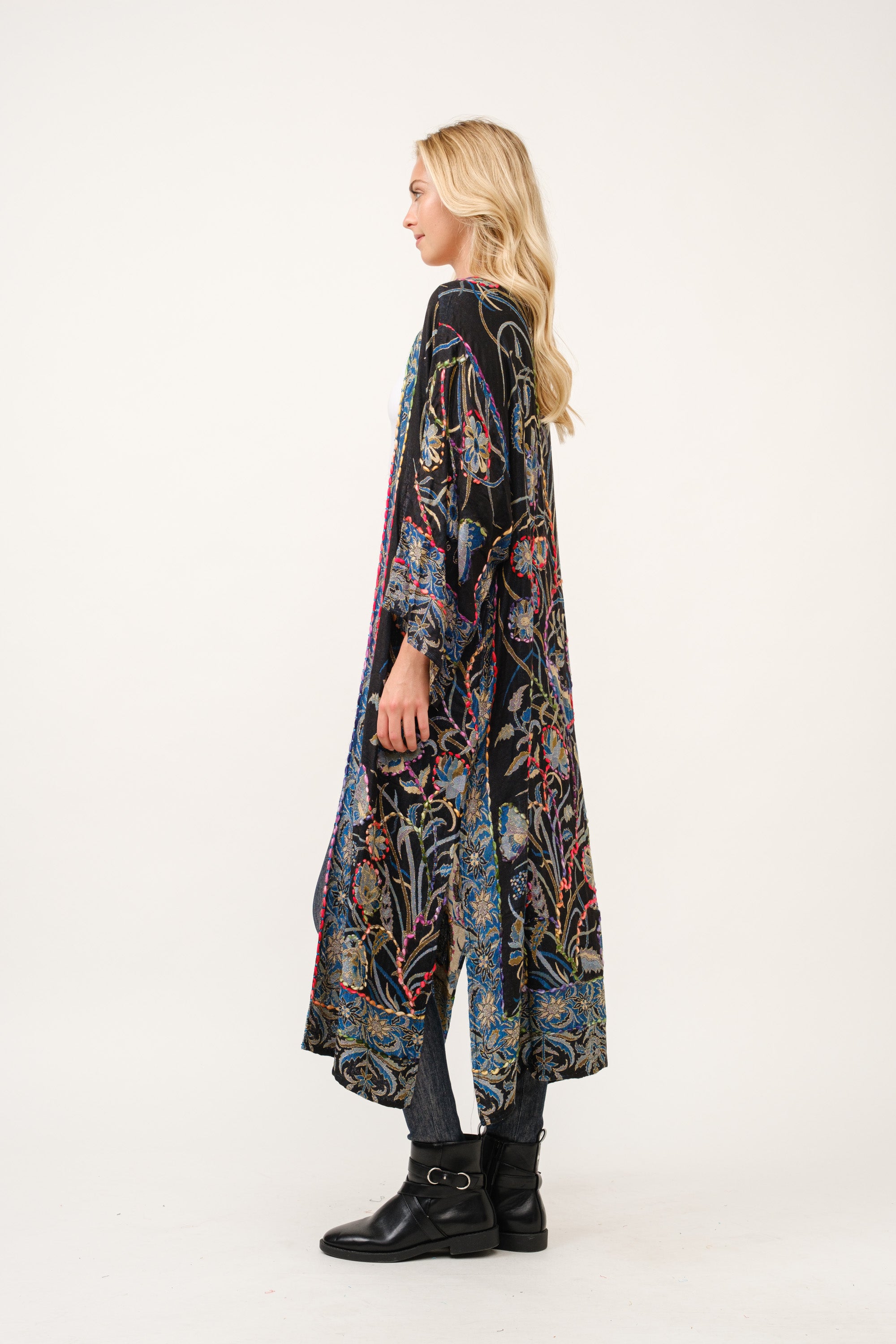 RAJ CIARA THICK STITCH EMBROIDERED DUSTER