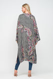 RAJ KYRA BLACK MULTI THCIK STITCH EMBROIDERED DUSTER - quetzals