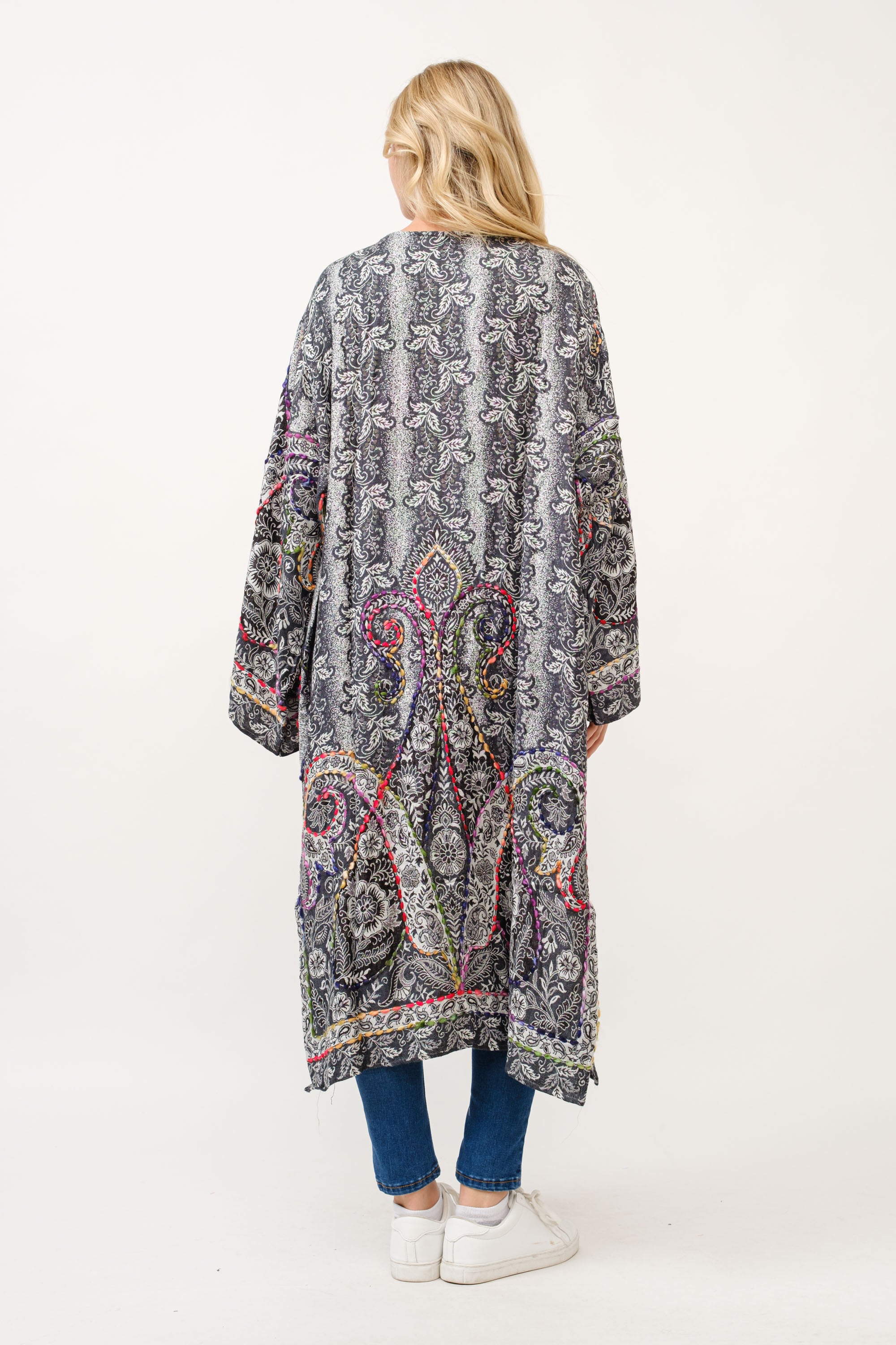 RAJ LENI THICK STITCH EMBROIDERED DUSTER