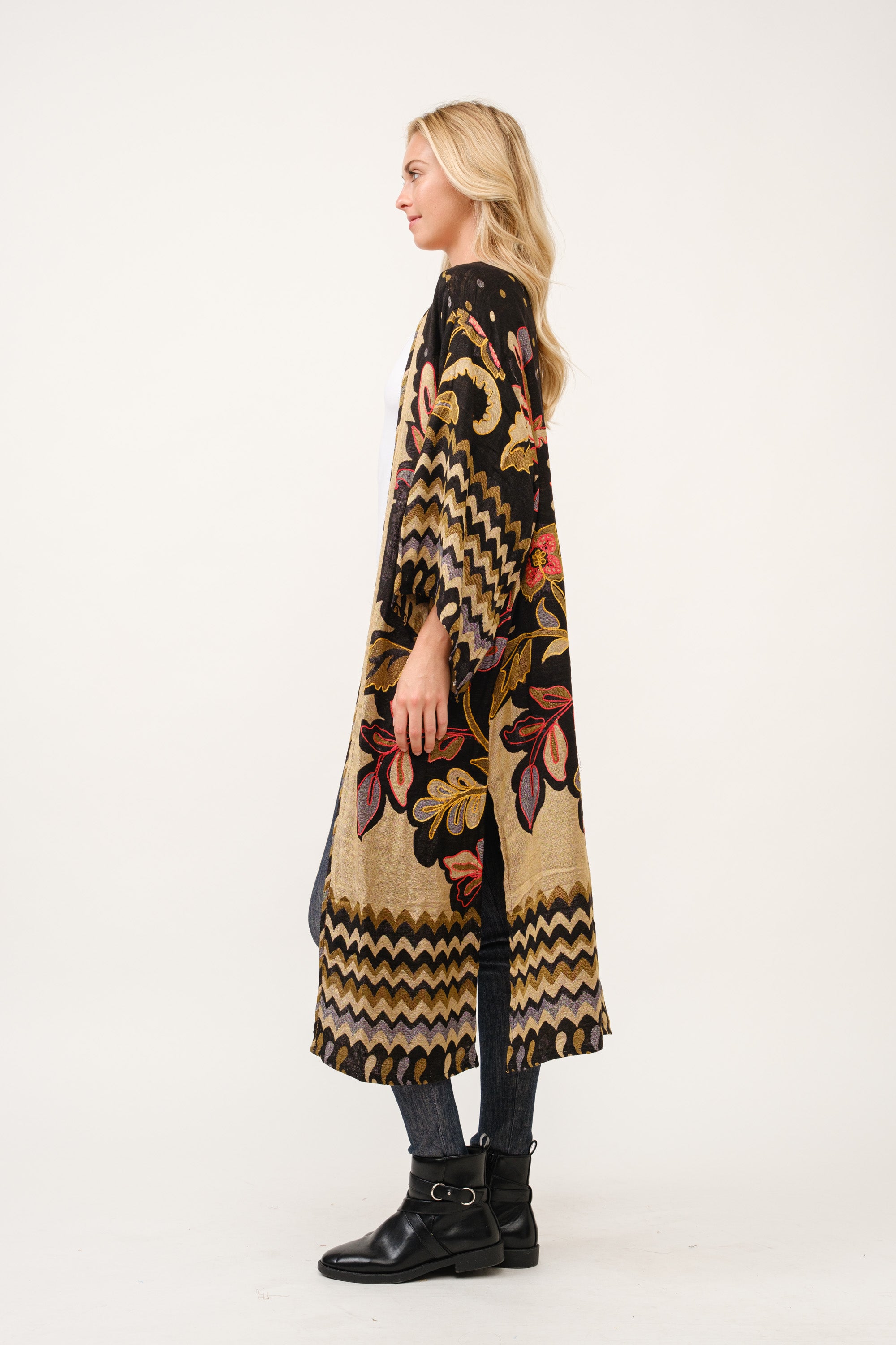 RAJ NURIA THICK STITCH EMBROIDERED DUSTER