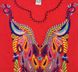 RAJ BLAZE SCARLET EMBOIRDERED TOP - quetzals