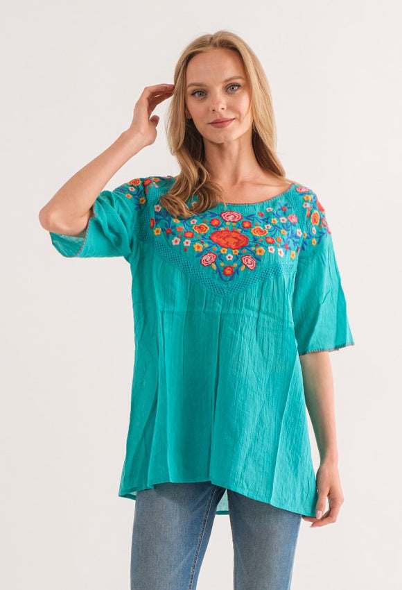 RAJ CIARA TURQUOISE TOP - quetzals