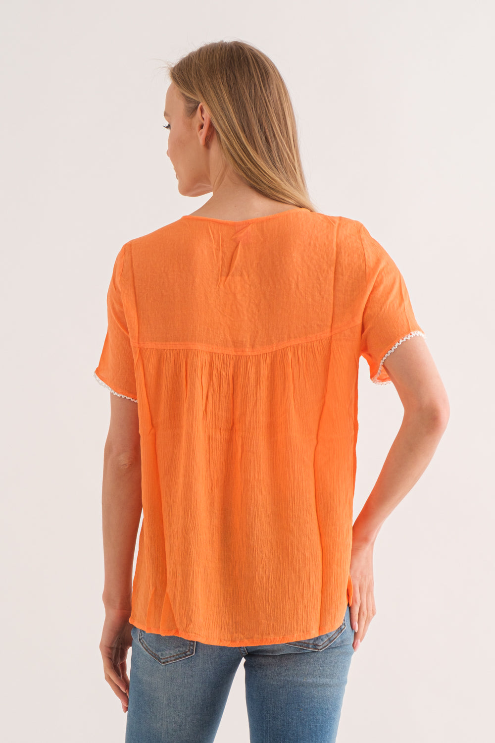 RAJ CLARE BRIGHT ORANGE TOP - quetzals