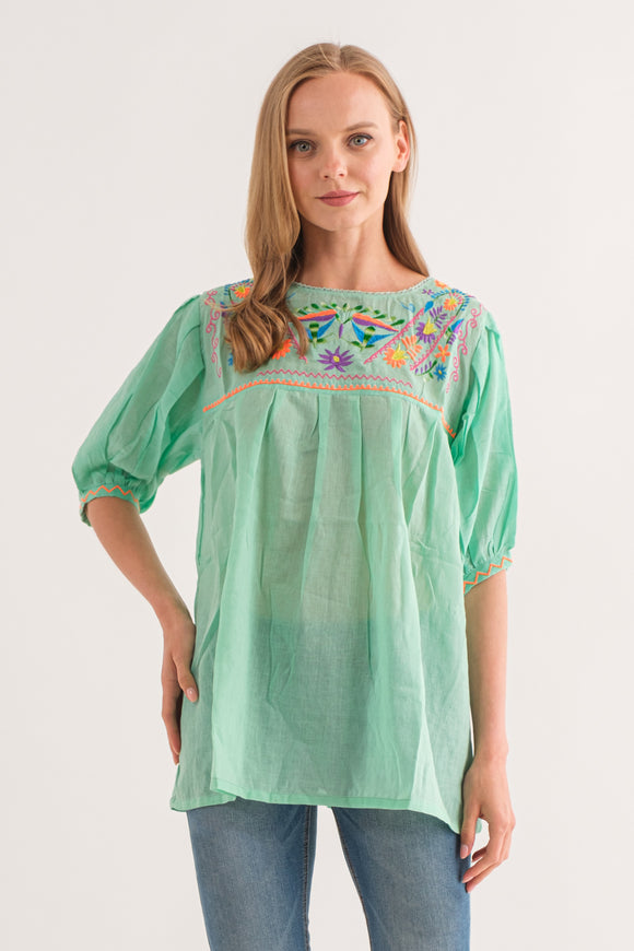 RAJ CRYSTAL MINT TOP - quetzals