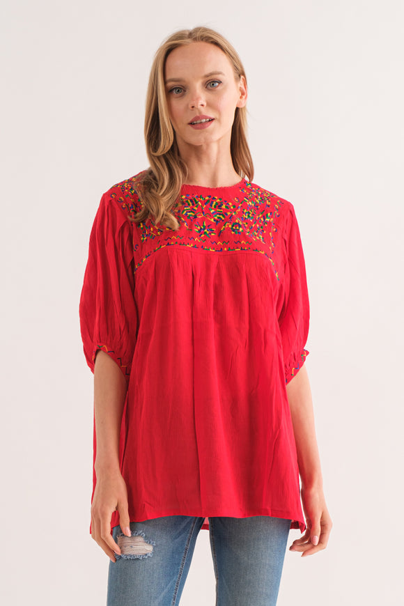 RAJ DARLENE RED TOP - quetzals