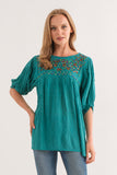 RAJ DARLENE TEAL TOP - quetzals