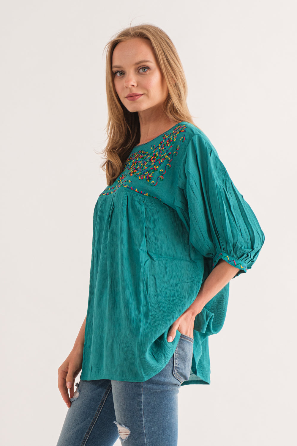 RAJ DARLENE TEAL TOP - quetzals