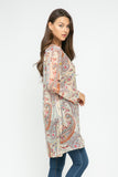 RAJ CASSIE VANILLA PRINTED TUNIC - quetzals