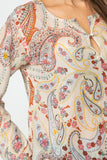 RAJ CASSIE VANILLA PRINTED TUNIC - quetzals