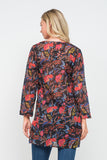 RAJ CORSICA PRINTED EMBROIDERED TUNIC - quetzals