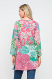 RAJ EDEN PRINTED EMBROIDERED TUNIC - quetzals