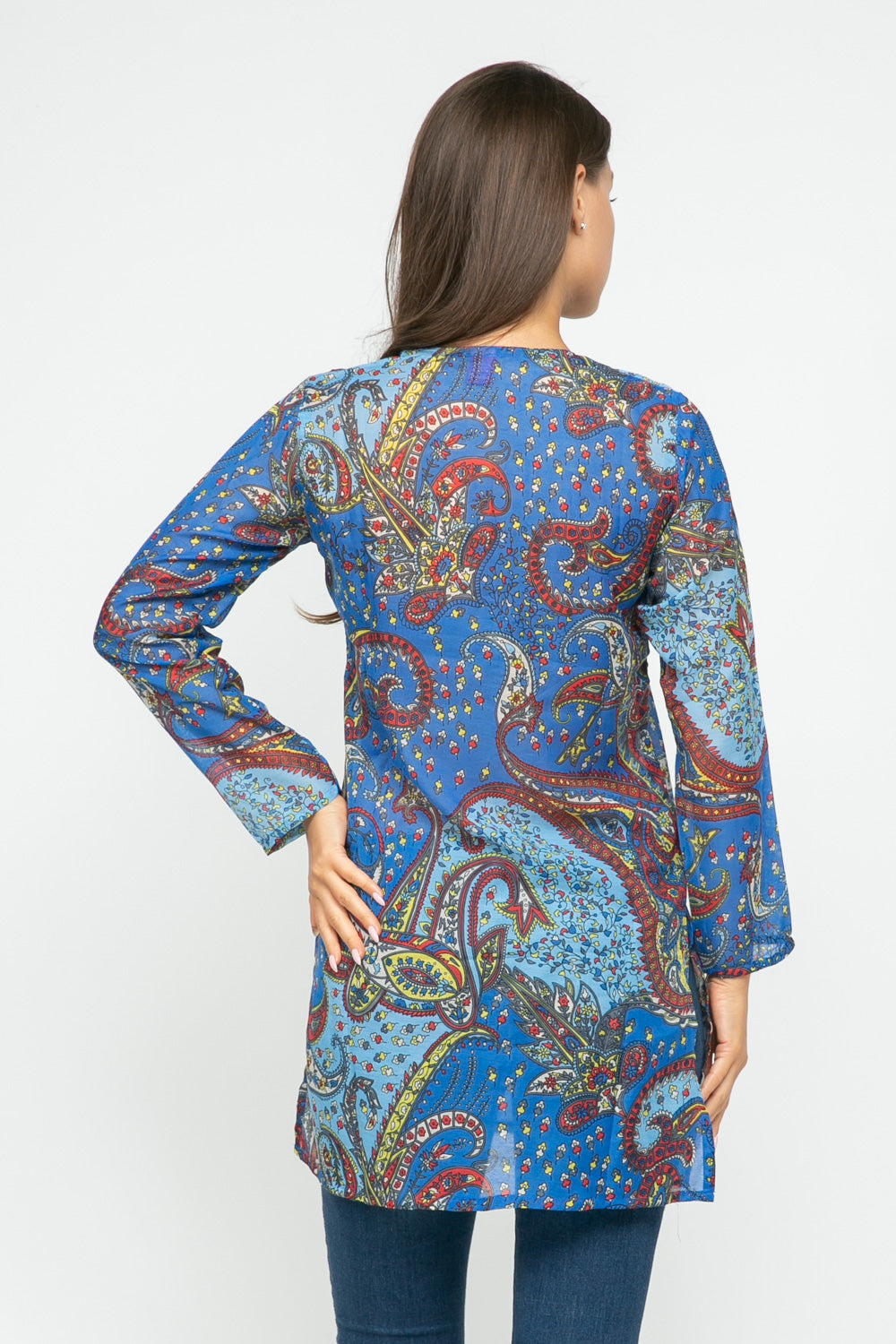 RAJ GINA PRINTED TUNIC - quetzals