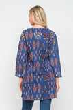 RAJ IRIS BLUE EMBROIDERED TUNIC - quetzals