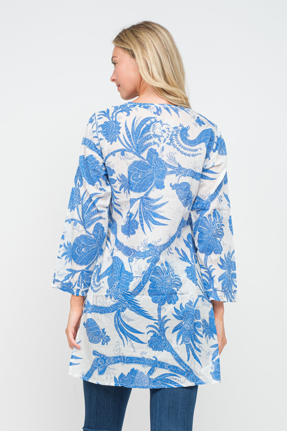 RAJ JESSICA PRINTED EMBROIERED TUNIC - quetzals