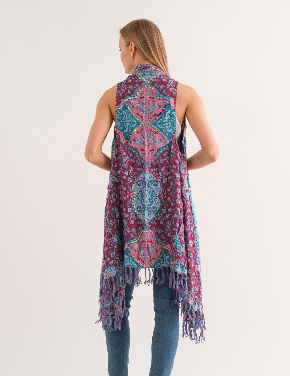 JAMI  THICK STITCH VEST - quetzals