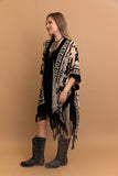 Lush Velvet Mesh Tapestry Kimono