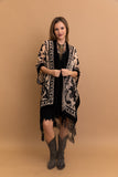 Lush Velvet Mesh Tapestry Kimono