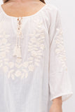 Norah Embroidered Tassel Top - Rajimports - Women's Clothing