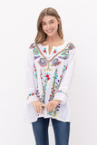 Raj Hand Embroidered Tunic - Rajimports - Women's Clothing