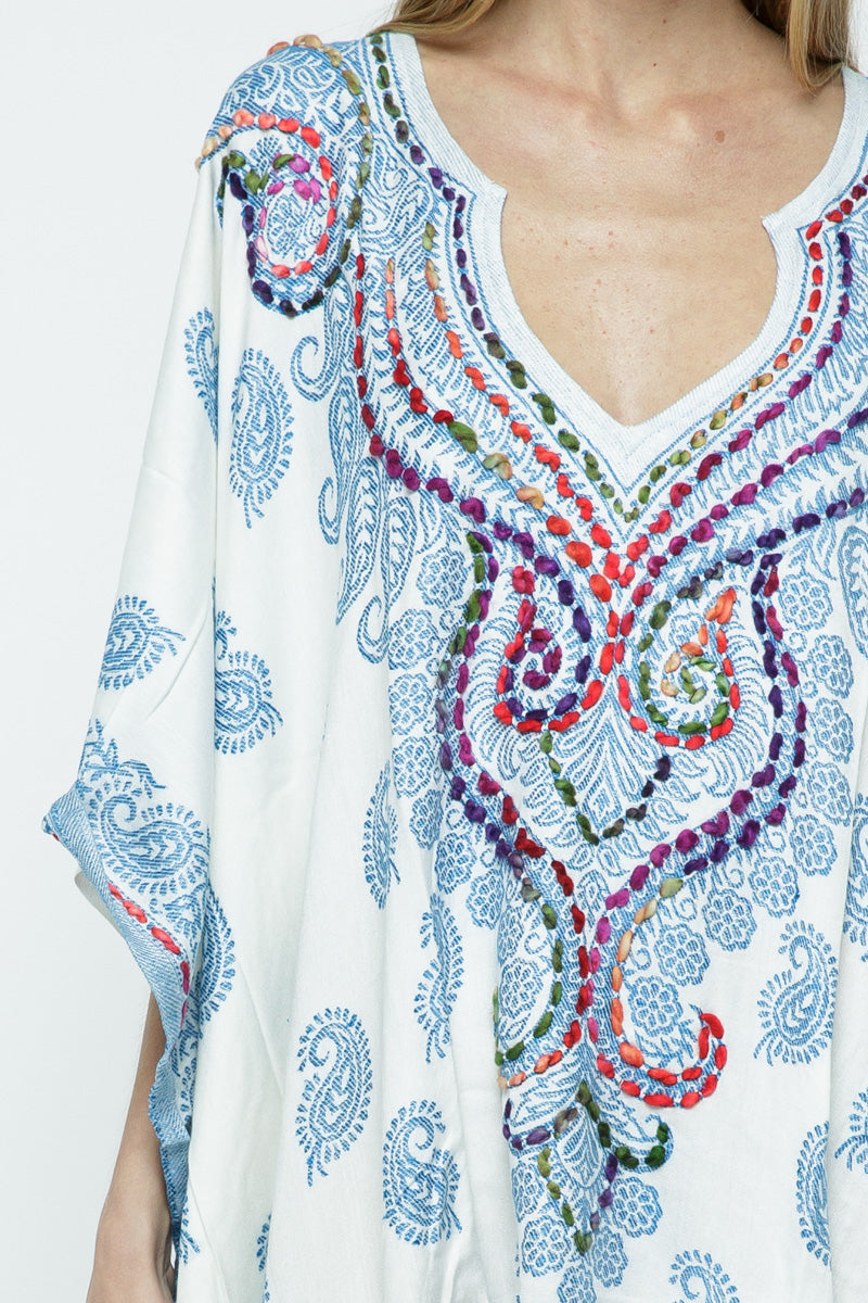 Raj Woven Stitch Kaftan - Rajimports - Women's Clothing