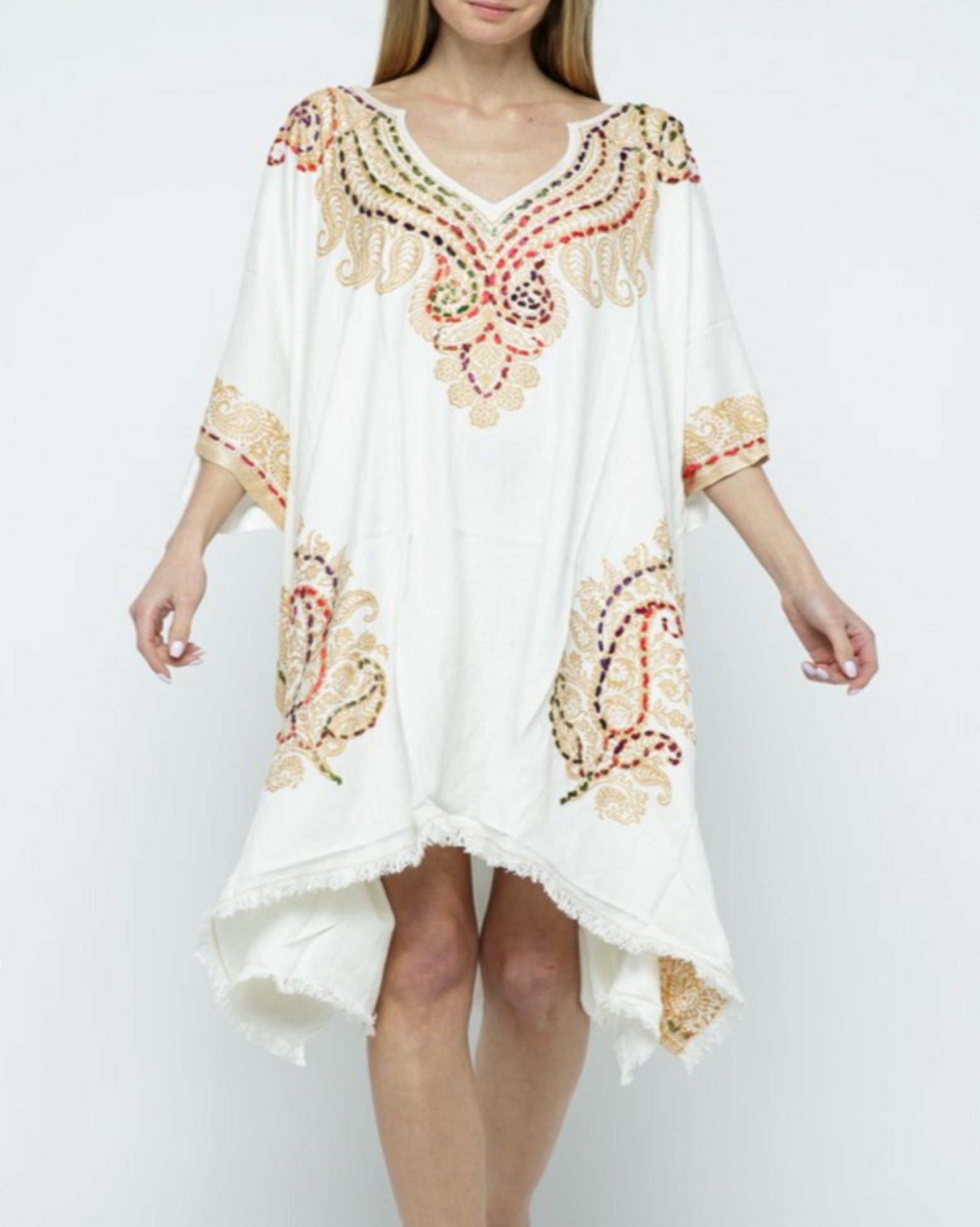 Raj Woven Stitch Kaftan - Rajimports - Women's Clothing