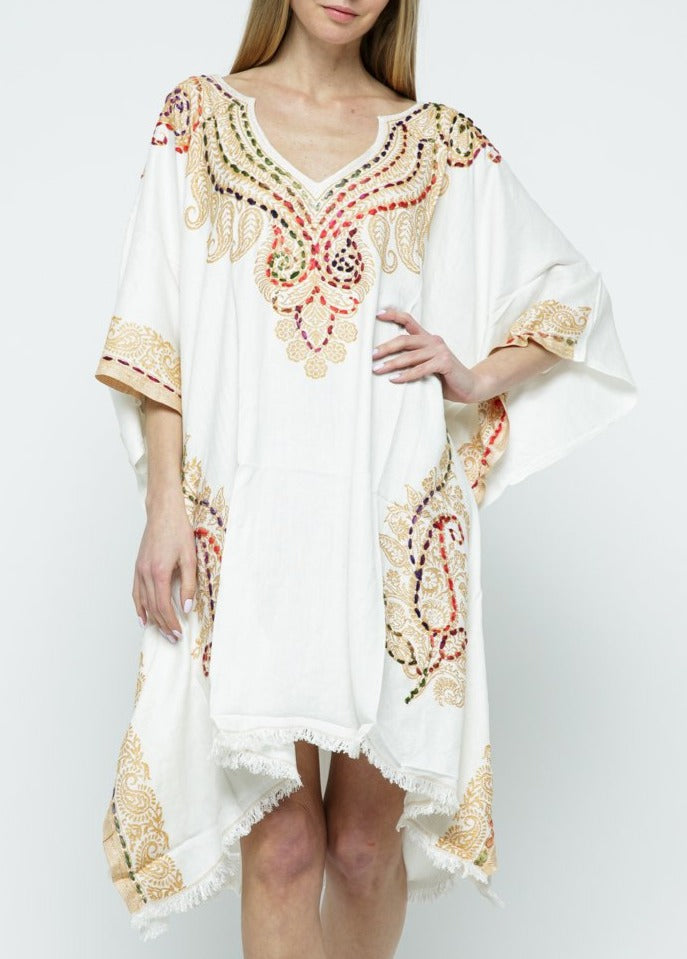 Raj Woven Stitch Kaftan - Rajimports - Women's Clothing