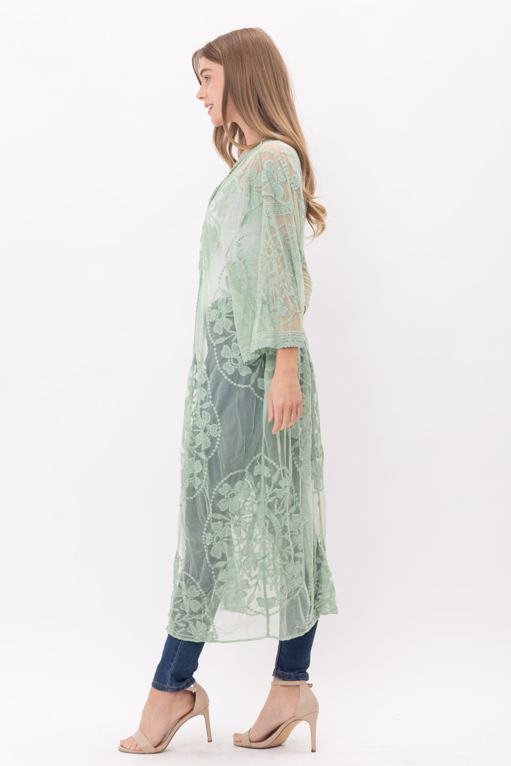 ANAISA LACE DUSTER KIMONO - Rajimports - Women's Clothing