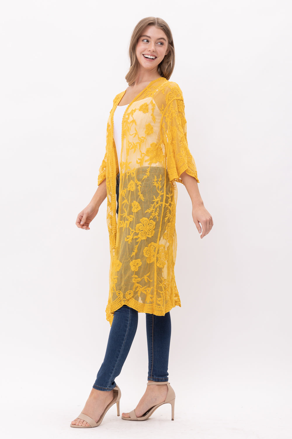 LACE VINE KIMONO - Rajimports - Women's Clothing